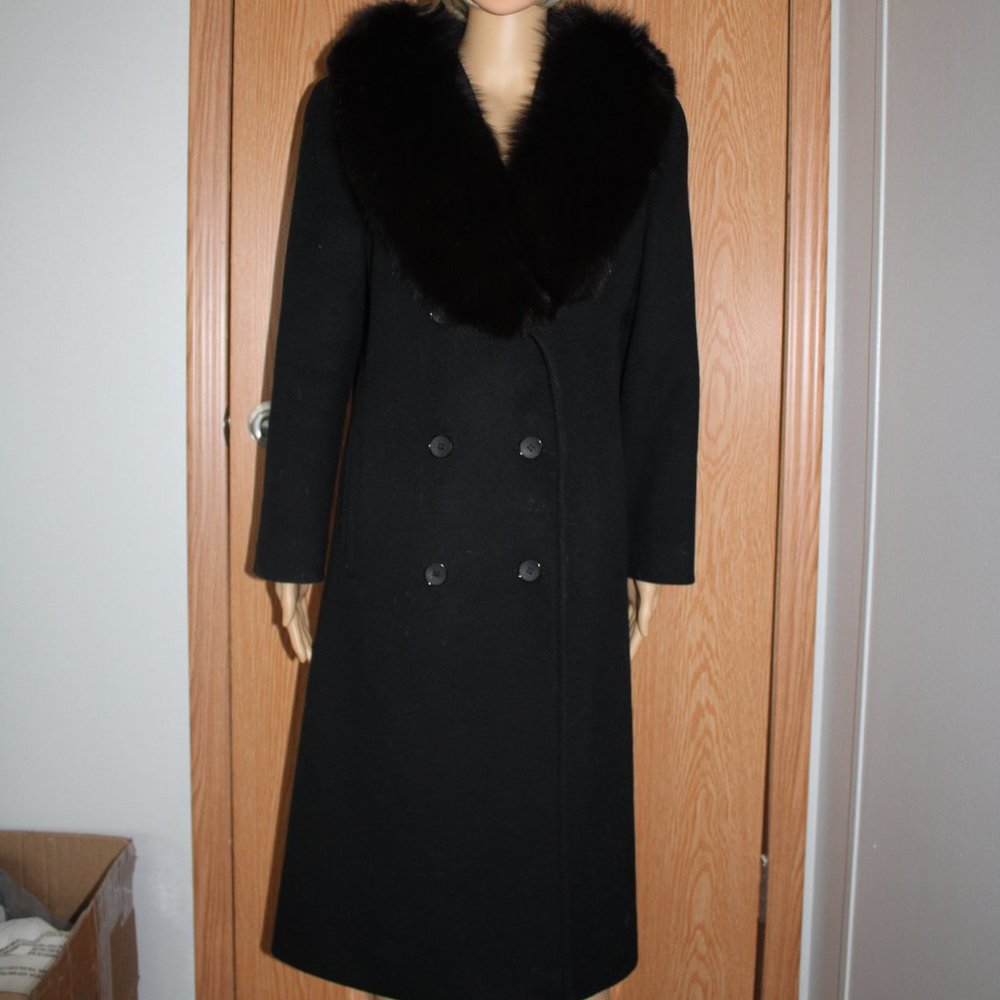 #445 Wool/fox fur coat